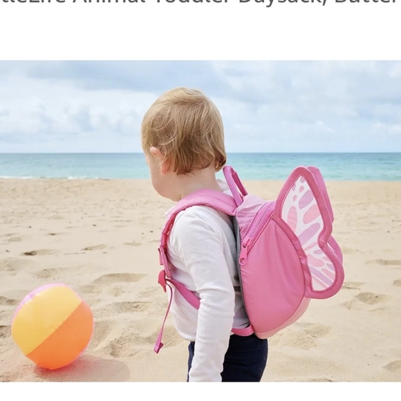LittleLife Animal Toddler Backpack Daysack, Leash Butterfly Ages 1-3 - Picture 7 of 16